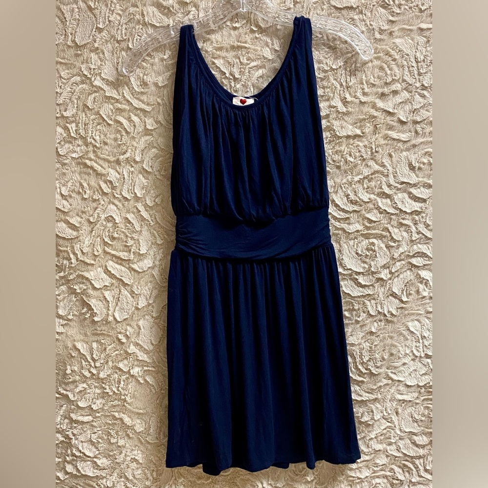 Dark blue mini sundress by e clothing. Size medium juniors.